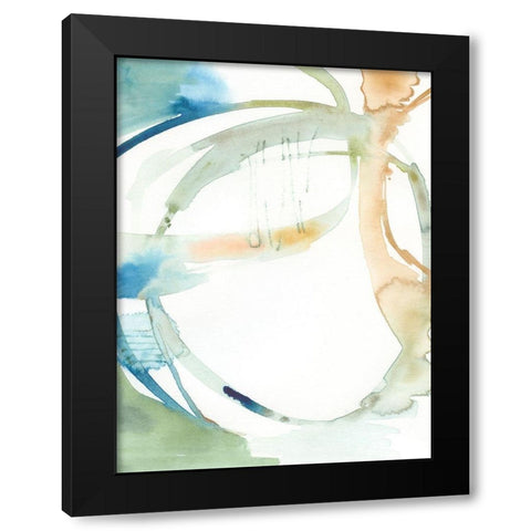 Organic Loop II Black Modern Wood Framed Art Print with Double Matting by Barnes, Victoria