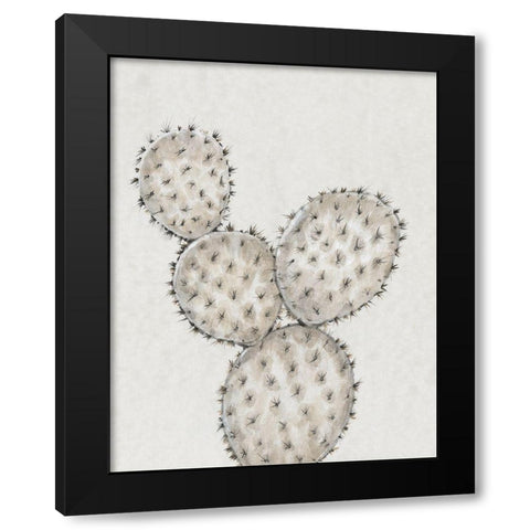 Cactus Study IV Black Modern Wood Framed Art Print with Double Matting by OToole, Tim