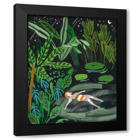 Lost in the Garden III Black Modern Wood Framed Art Print with Double Matting by Wang, Melissa