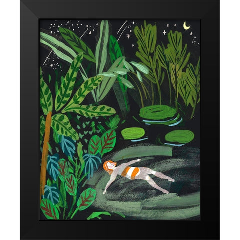 Lost in the Garden III Black Modern Wood Framed Art Print by Wang, Melissa