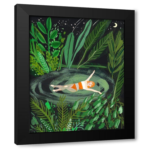 Lost in the Garden IV Black Modern Wood Framed Art Print with Double Matting by Wang, Melissa