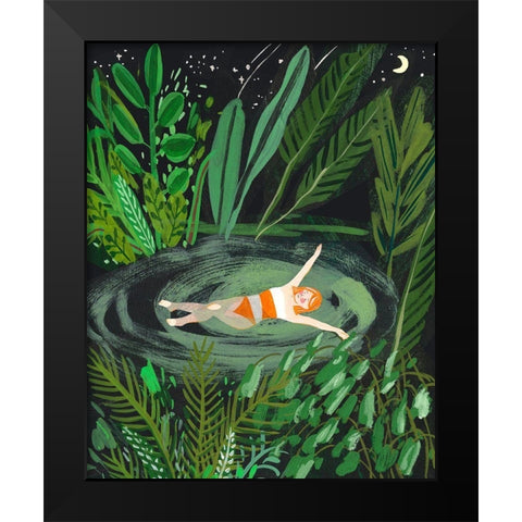 Lost in the Garden IV Black Modern Wood Framed Art Print by Wang, Melissa