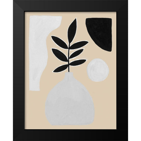 Custom Pale Abstraction IV Black Modern Wood Framed Art Print by Wang, Melissa