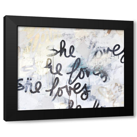 Crazy Love I Black Modern Wood Framed Art Print with Double Matting by Youngstrom, Kent