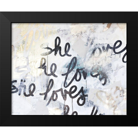 Crazy Love I Black Modern Wood Framed Art Print by Youngstrom, Kent