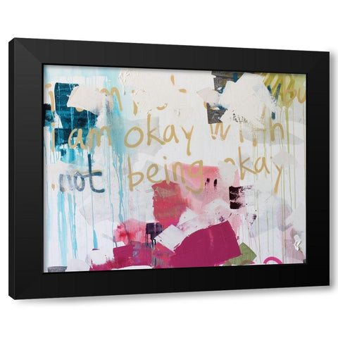Im Okay II Black Modern Wood Framed Art Print with Double Matting by Youngstrom, Kent