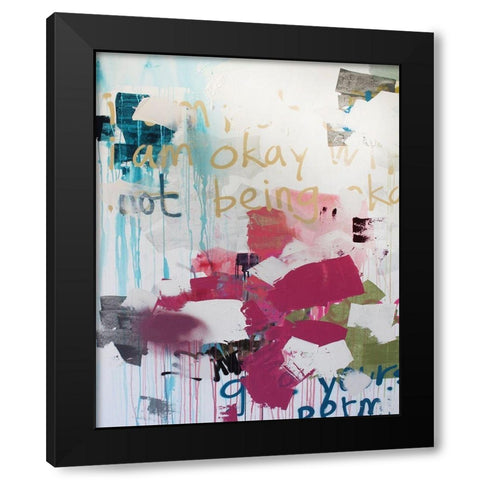 Im Okay III Black Modern Wood Framed Art Print by Youngstrom, Kent