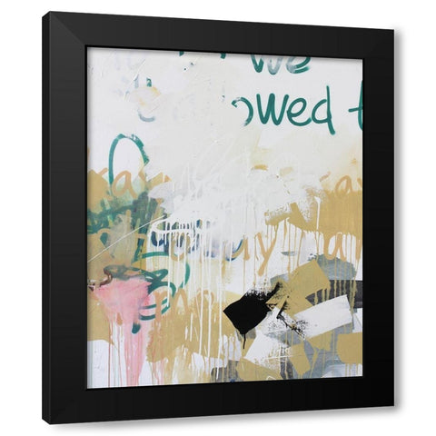 Im Okay IV Black Modern Wood Framed Art Print with Double Matting by Youngstrom, Kent