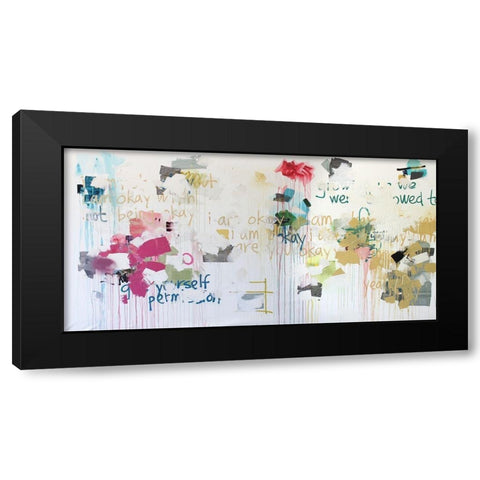 Im Okay V Black Modern Wood Framed Art Print by Youngstrom, Kent