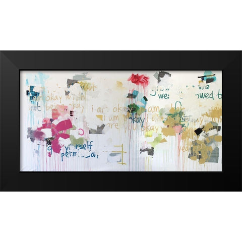 Im Okay V Black Modern Wood Framed Art Print by Youngstrom, Kent
