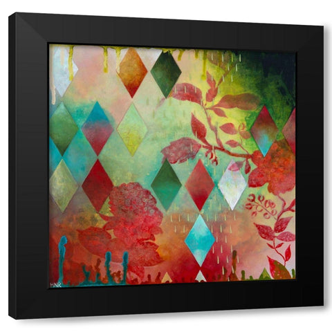 Cheerful II Black Modern Wood Framed Art Print with Double Matting by Robinson, Heather