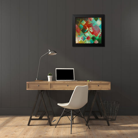 Cheerful IV Black Modern Wood Framed Art Print by Robinson, Heather