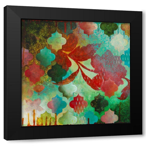 Cheerful IV Black Modern Wood Framed Art Print with Double Matting by Robinson, Heather