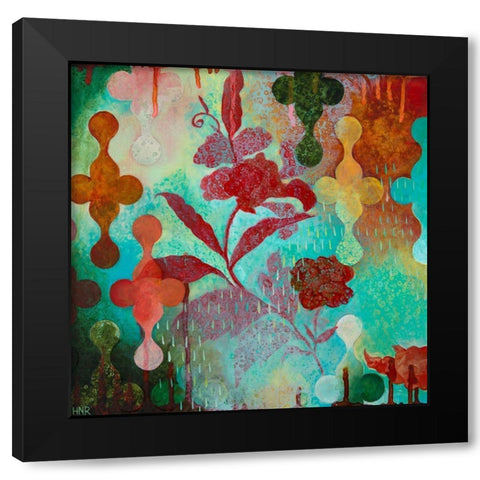 Cheerful VI Black Modern Wood Framed Art Print by Robinson, Heather