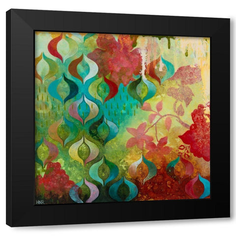 Cheerful VII Black Modern Wood Framed Art Print with Double Matting by Robinson, Heather