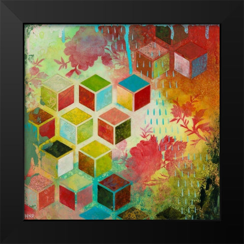 Cheerful VIII Black Modern Wood Framed Art Print by Robinson, Heather