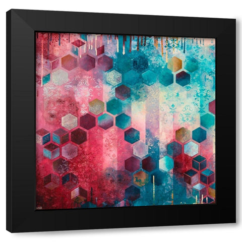 Shimmery I Black Modern Wood Framed Art Print by Robinson, Heather