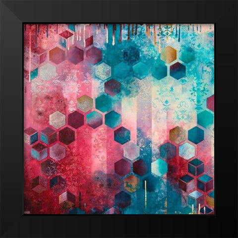 Shimmery I Black Modern Wood Framed Art Print by Robinson, Heather