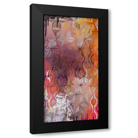Asanoha I Black Modern Wood Framed Art Print by Robinson, Heather