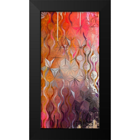 Asanoha II Black Modern Wood Framed Art Print by Robinson, Heather