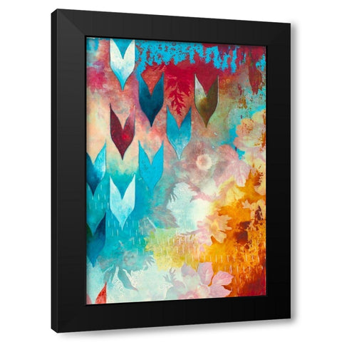 Dewy II Black Modern Wood Framed Art Print with Double Matting by Robinson, Heather