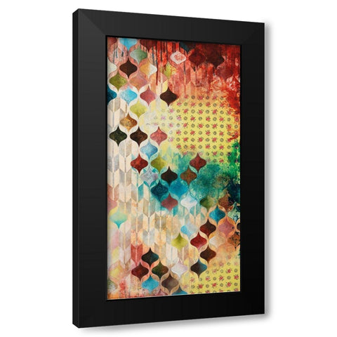 Nostalgic Geo II Black Modern Wood Framed Art Print with Double Matting by Robinson, Heather