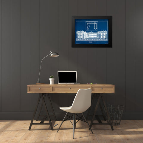 Custom Cambridge in Perspective on Blue Black Modern Wood Framed Art Print by Gibbs, James