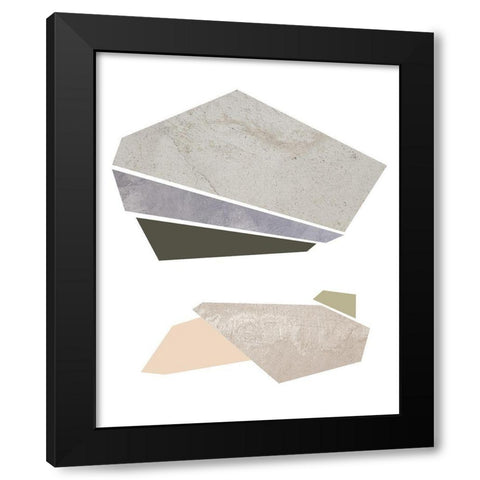 Slab Sections I Black Modern Wood Framed Art Print with Double Matting by Green, Jacob