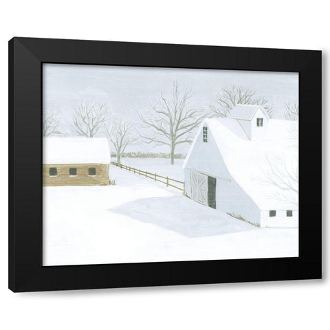 Whiteout Farm II Black Modern Wood Framed Art Print with Double Matting by Popp, Grace