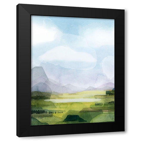 Verdant Vale I Black Modern Wood Framed Art Print with Double Matting by Popp, Grace