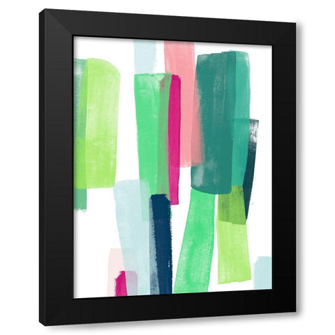 Paper Chase I Black Modern Wood Framed Art Print with Double Matting by Vess, June Erica