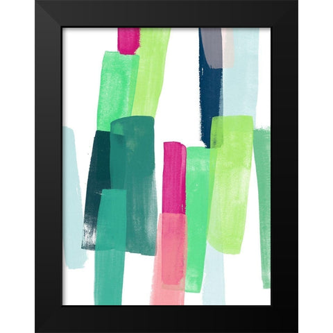 Paper Chase IV Black Modern Wood Framed Art Print by Vess, June Erica