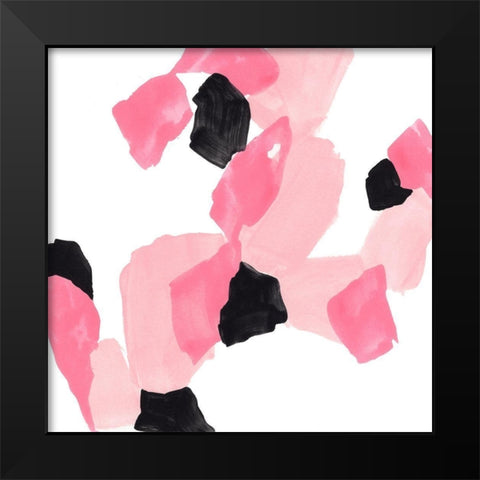 Salon Rouge III Black Modern Wood Framed Art Print by Vess, June Erica