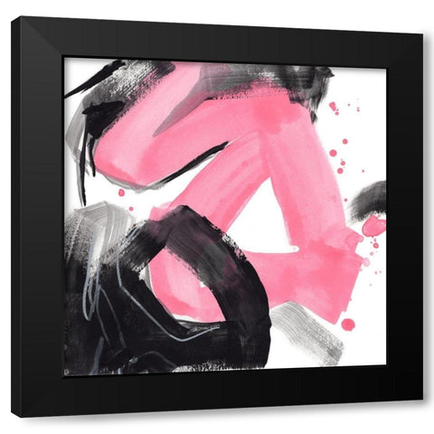 Salon Rouge V Black Modern Wood Framed Art Print with Double Matting by Vess, June Erica