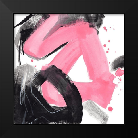 Salon Rouge V Black Modern Wood Framed Art Print by Vess, June Erica