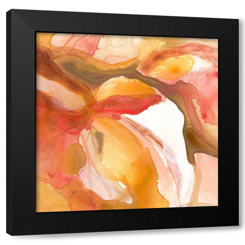 Sunset Marble III Black Modern Wood Framed Art Print by Vess, June Erica
