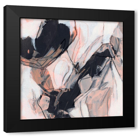 Tangerine Tango II Black Modern Wood Framed Art Print with Double Matting by Vess, June Erica