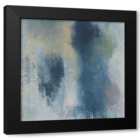 Azure Blend I Black Modern Wood Framed Art Print with Double Matting by Moore, Regina