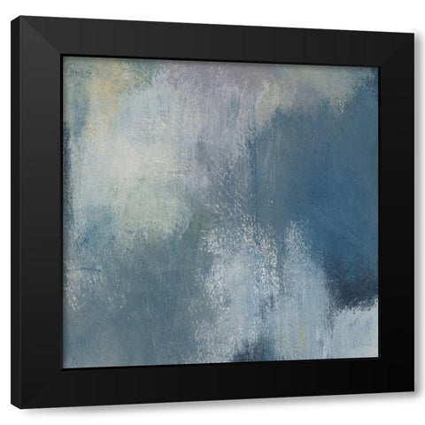 Azure Blend II Black Modern Wood Framed Art Print by Moore, Regina