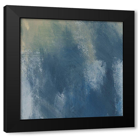 Azure Blend III Black Modern Wood Framed Art Print with Double Matting by Moore, Regina