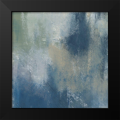 Azure Blend IV Black Modern Wood Framed Art Print by Moore, Regina