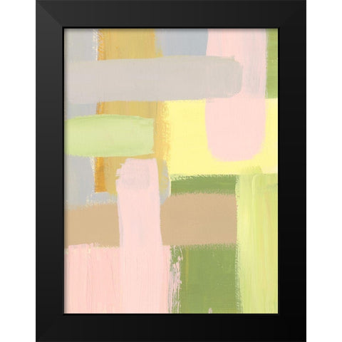 Subdued Blocks II Black Modern Wood Framed Art Print by Moore, Regina