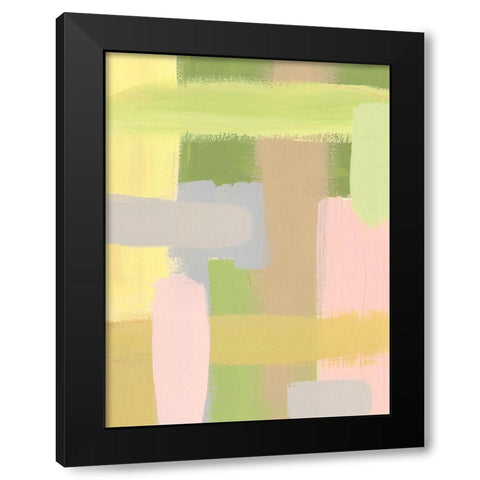 Subdued Blocks III Black Modern Wood Framed Art Print by Moore, Regina