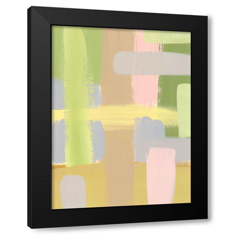 Subdued Blocks IV Black Modern Wood Framed Art Print by Moore, Regina