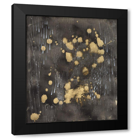 Cosmic Downpour Black Modern Wood Framed Art Print by Arbel, Lori