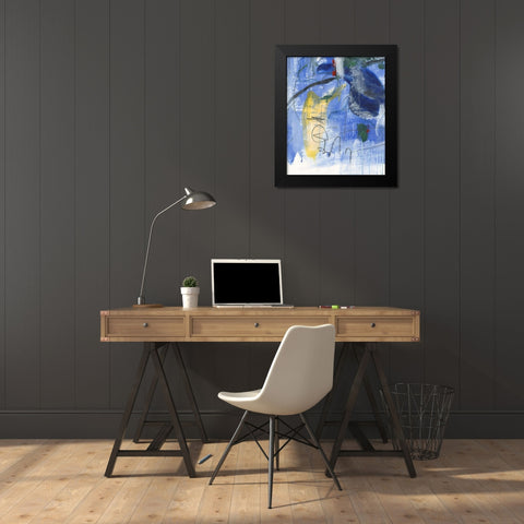 Tribal Symbols III Black Modern Wood Framed Art Print by Combs, Joyce