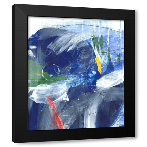 Tribal Symbols IV Black Modern Wood Framed Art Print by Combs, Joyce