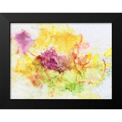Flower Song I Black Modern Wood Framed Art Print by Combs, Joyce
