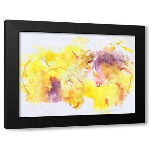 Flower Song II Black Modern Wood Framed Art Print with Double Matting by Combs, Joyce