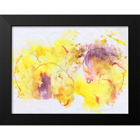 Flower Song II Black Modern Wood Framed Art Print by Combs, Joyce